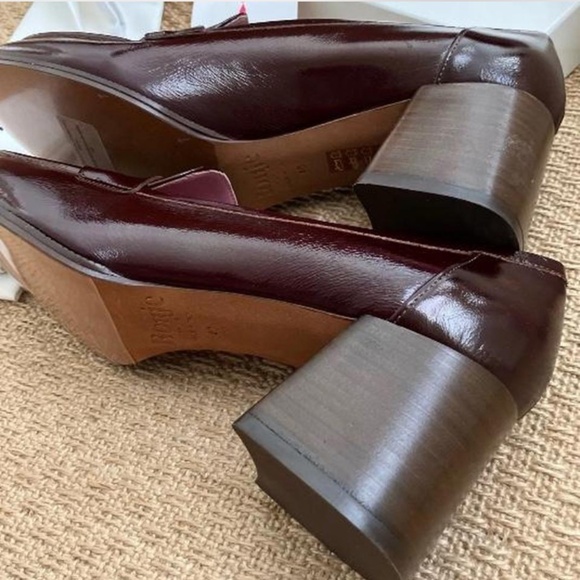 NWT / ROUJE PARIS Dorothee Loafer Heels Burgundy size 9 - Picture 5 of 8